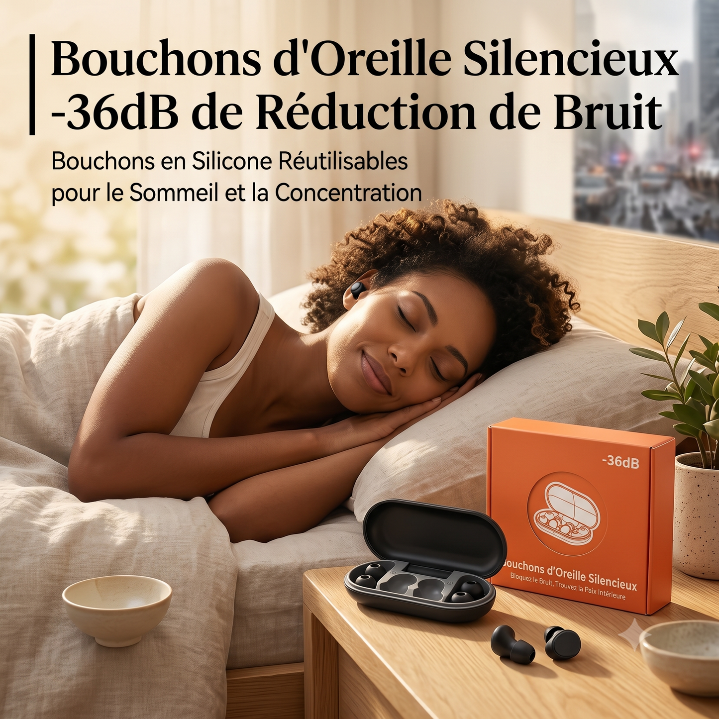 Bouchons d'Oreilles Ergonomiques "Design Anneau" en Silicone : Sommeil & Natation