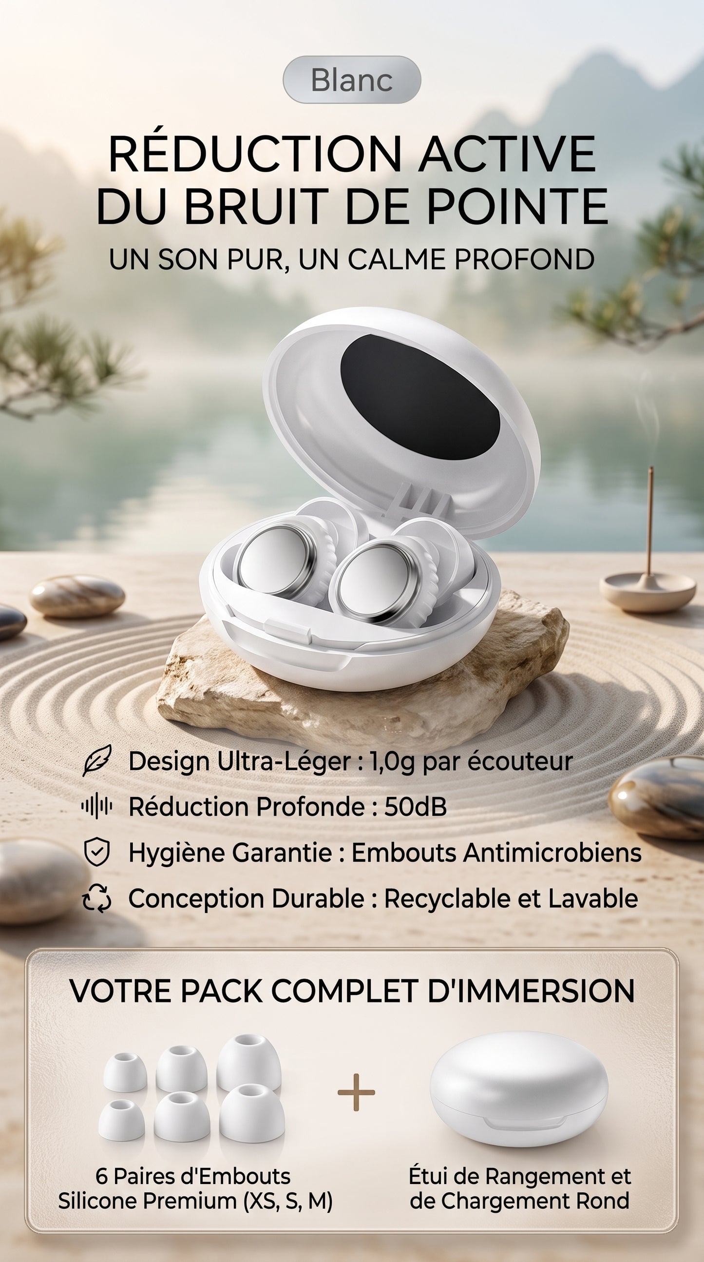 Bouchons d'Oreilles Anti-Bruit Réutilisables : Protection Auditive pour Sommeil, Voyages & Concerts
