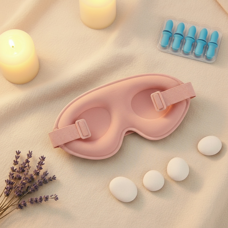 Vue arrière masque rose
